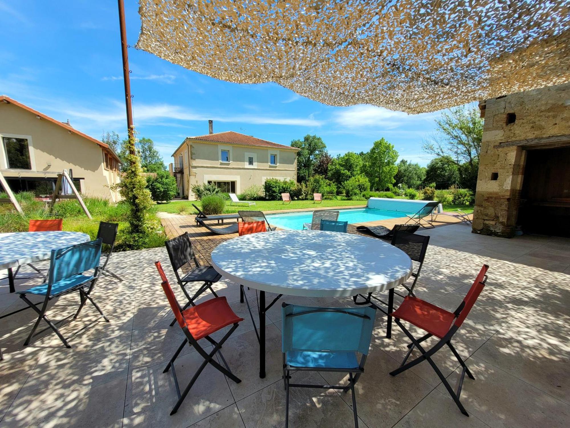 Gite Campagne Famille 15 Pers Piscine Chauffee Jeux Enfants Petanque Saint-Sauvy المظهر الخارجي الصورة